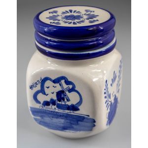 Voorraad pot met deksel - Delfts Blauw - Holland - Handpainted