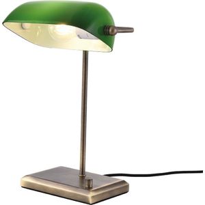 Artdelight - Tafellamp Oxford H 37 cm brons groen