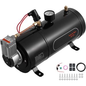 Luchtcompressor met Tank 12 V , 0,8 Gallons, 8bar, Luchtsysteem Aan Boord Voor Het Slepen van Hoorns, Oppompen van Banden en Luchtbedden