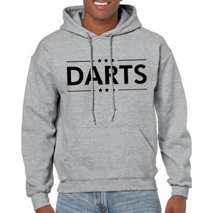 Hoodie darts - grijs - maat medium