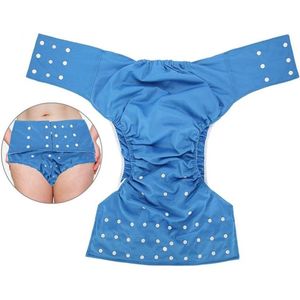 Volwassen Zakluier Fleecedoek Incontinentiebroek - Verstelbaar en Wasbaar - Donkerblauw