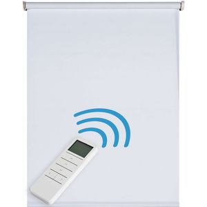 Storesdeco - Motorgecontroleerd Opaco blackout, afstandsbediening, Wit 180x250cm