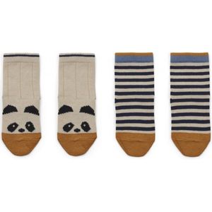 Liewood - Silas - Sokken - PandaStripe Ecru