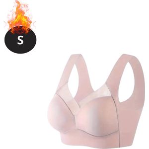 Bovista BH Zonder Beugel - Zonder Bandjes - Push-up Bh's - Comfort Beha - Comfortabel - Sterk - Dames - Roze - Maat S