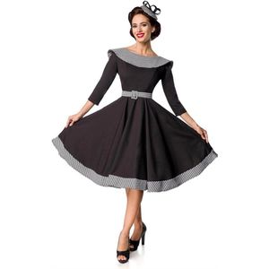 Belsira - Vintage Swing jurk - S - Zwart/Wit