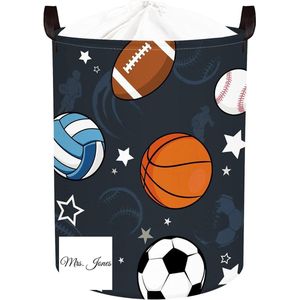 Mrs. Jones 45L Waterdichte Sport Wasmand met Trekkoord Inklapbare Voetbal Basketbal Opslag Wasmand voor Slaapkamer - 36 * 45cm .