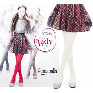 Gatta – Kinderpanty Meisjes – 60 DEN – Wit – Met Katoen – Feest Panty – Maat 116 / 122 ( 1 stuks )