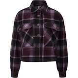 QS Blouse  aubergine / lichtlila / zwart