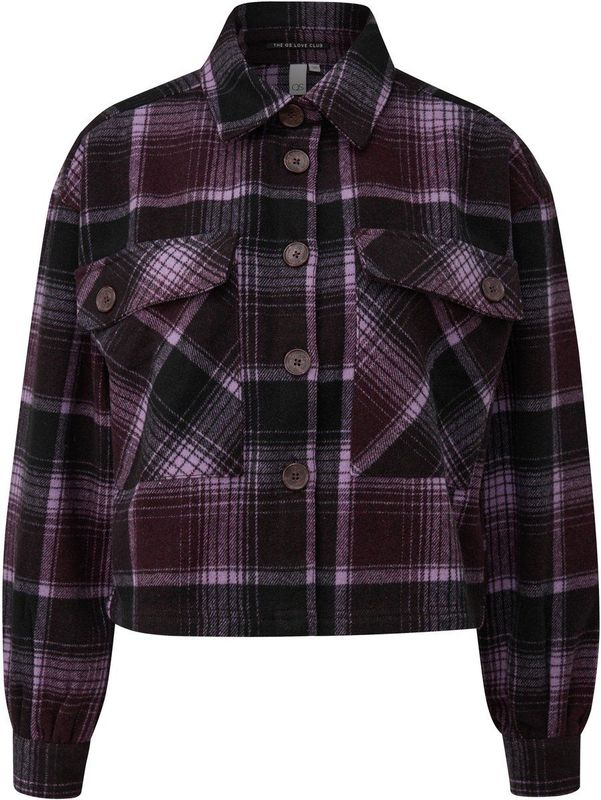 QS Blouse  aubergine / lichtlila / zwart