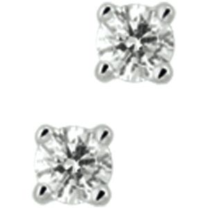 The Jewelry Collection Oorknoppen Diamant 0.30 Ct. - Witgoud