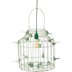 hanglamp groen met vogels nét echt!