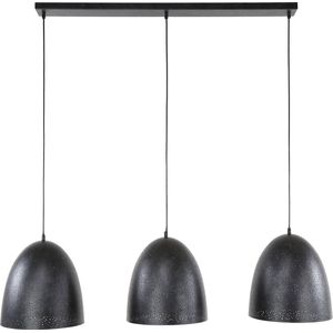 Hanglamp Kosmos charcoal | 3 lichts | 125x30x150 cm | donkergrijs | modern / industrieel design | eetkamer / woonkamer | verstelbaar