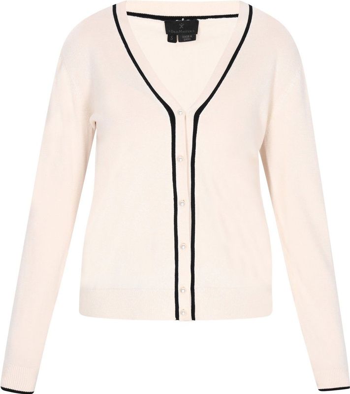 DreiMaster - Classic Look - Gebreid Vest - Crème/Zwart