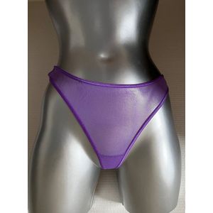 Pretty Polly Slip - String - Katoen Kruisje - Doorzichtig - Medium - Paars - Palma Violet