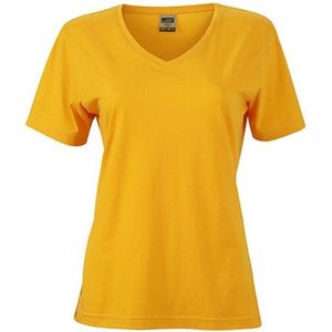 James and Nicholson Dames/dames Workwear T-Shirt (Goudgeel)