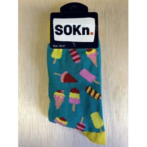 SOKn. Trendy sokken *IJSJES* maat 35-41 (ook leuk om kado te geven !)
