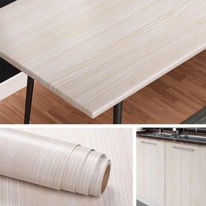 Allecto Plus - Zelfklevende folie houtlook wit 40 cm x 10 m - Meubelfolie voor keukenkasten en deuren