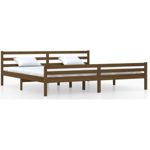 vidaXL-Bedframe-massief-hout-honingbruin-200x200-cm