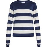 usha - BLUE LABEL - Trui - Marine/Wit - Gestreept - Lange Mouw