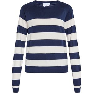 usha - BLUE LABEL - Trui - Marine/Wit - Gestreept - Lange Mouw