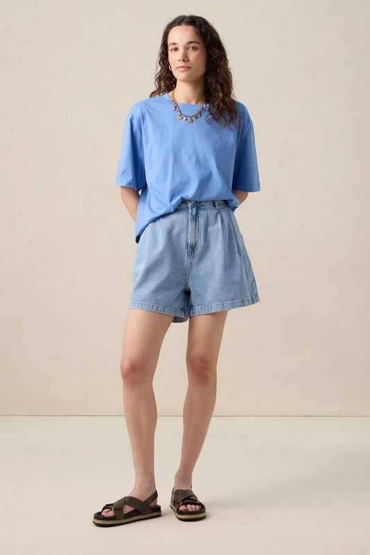 Sissy-Boy - Blauw boxy T-shirt