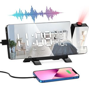 Solacis Wekkerradio Met Projectie - Wekkerradio - Digitale wekker - Wekkerradio kinderen - Wekker met projectie op plafond - Must have!+