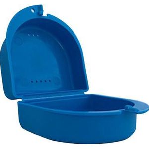 Gebitsbakje - Beugelbakje voor Protheses, Beugels, Bitjes - Lichtblauw - Medium