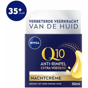 NIVEA - Nachtcrème - Q10 Extra Voedend - Voor droge huid - Anti-Rimpel - Met Creatine - 50 ml - 1 stuk
