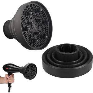 Thelau - Universele diffuser voor krullend haar, opvouwbare haardroger diffuser van siliconen