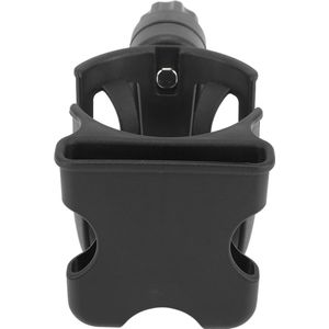 Kinderwagen Waterfleshouder en Mobiele Telefoonhouder - ABS Lichtgewicht - Universeel - 2 in 1 - voor Buiten - Loopbanden - Content .