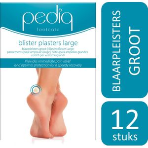 Pediq Blaarpleisters Groot - 12 stuks | blarenpleisters bieden directe pijnverlichting & snellere genezing |