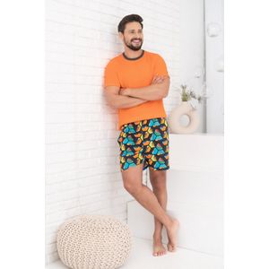 Italian Fashion Komiks heren pyjama- oranje L