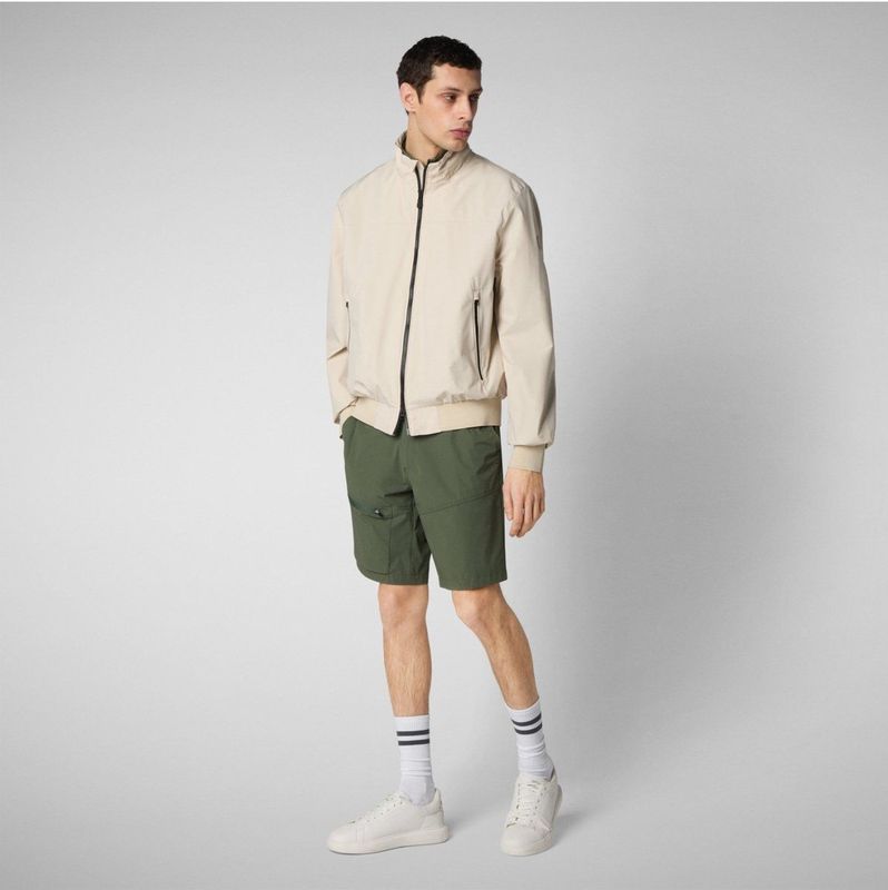 Save The Duckvoor mannen. D35190M-DARK20 Finlay beige jas (L), Casual, Lange mouwen, Gerecycled polyester, Duurzaam