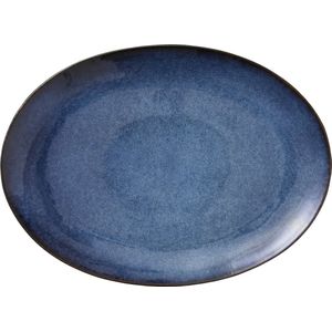 BITZ Schaal ovale 45 x 34 cm Zwart/Donkerblauw