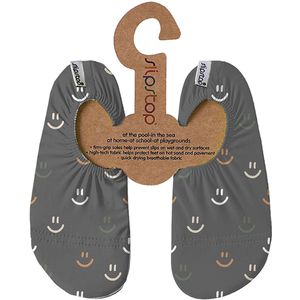 Slipstop - Grijs - Waterschoentjes met Smileys