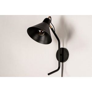 Lumidora Wandlamp 73811 - Voor binnen - NELSON - E27 - Zwart - Metaal