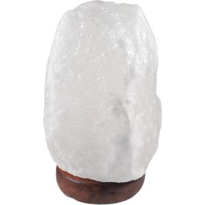 Witte Himalaya Zoutlamp natural 2-3kg | Inclusief snoer + gloeilampje 15W