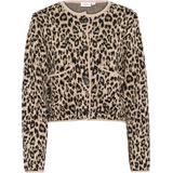 Saint Tropez - Cardigan - Bruin - Met Lange Mouwen - Luipaardpatroon