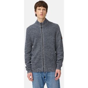 camel active Gebreide cardigan van een zachte katoenmix - Maat menswear-S - Inktblauw