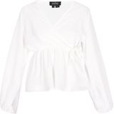 Usha - Blouse - Regular Fit - V-hals - Zwart