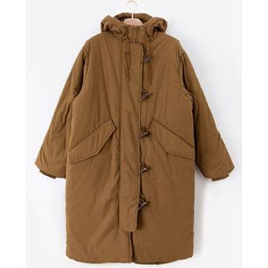 Sissy-Boy - Lange mosterd groene parka met capuchon