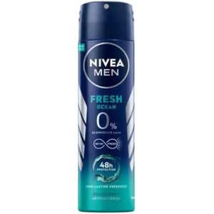 NIVEA MEN Fresh Ocean - Deodorant Spray - 150 ml - Zonder Aluminium - 48 Uur Bescherming