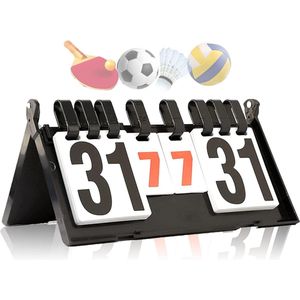 Goodivery ® Handige Draagbare Scorebord voor Meerdere Sporten met 4 Cijfers en Opvallende Kleuren