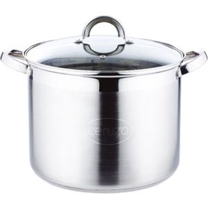 Oneiro’s Luxe RVS Soeppan - 9.5 liter – ø26 x H 19 cm – koken – tafelen – keuken – koekenpan – inductie – gas – potten – pannen