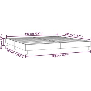 vidaXL - Bedframe - zonder - matras - stof - taupe - 200x200 - cm