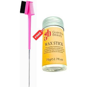 Guardian Beauty Edge Control Borstel en Kam - met Stalen Naald - Roze - Gratis Waxstick - Haarstylingtools voor Randjes en Gladstrijken
