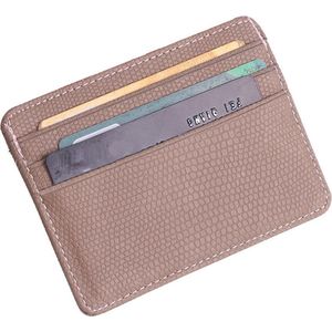 Diervriendelijke Pasjeshouder van Kunstleer - Khaki - 4 Pasjes + ID Kaart - Portemonnee Heren Dames - Cadeau voor Man - Mannen Cadeautjes Accesoires