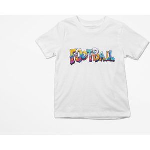 Football T-shirt – Kids Edition - Wit Maat