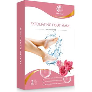 Trending Feet exfoliating peeling feet mask Rose 2 pack. Exfoliërende voetmasker Rozen 2 stuks. De voetpeeling masker verwijdert op een veilige wijze harde en dode huidcellen wat resulteert in babyzachte voeten.