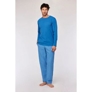 Woody pyjama heren - blauw - 252-10-QWB-W/879 - maat S